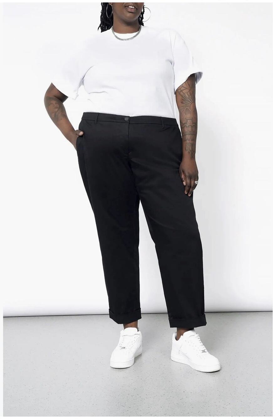 Wildfang The Essential Trouser Ankle Pants Size 12 Black Preppy Minimalist NWT